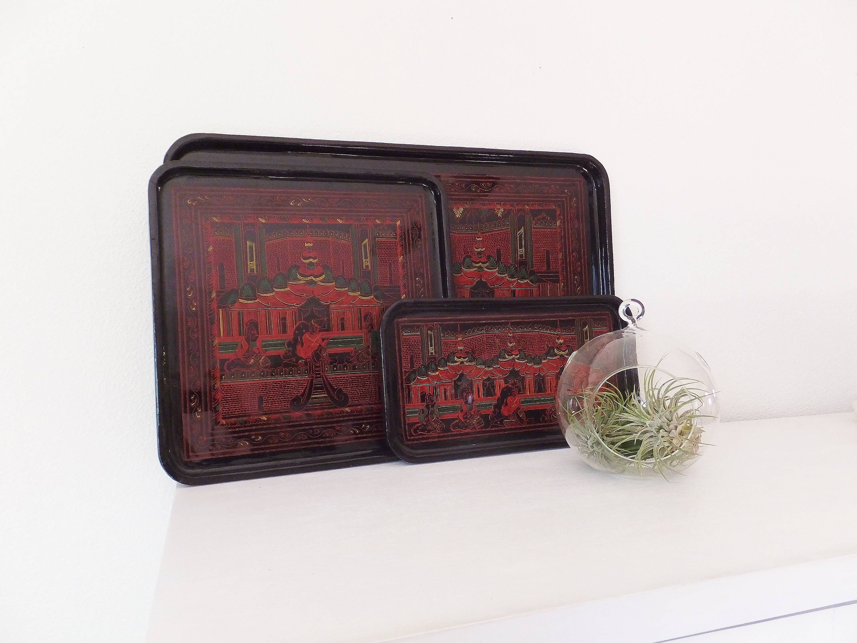 たぁこ*さま】vintage tray ❀ スポンコリ トレイ Finland
