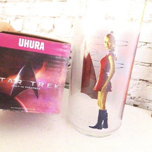 Star Trek Collectible Glass Uhura Glass Water Glass Burger King Promotional Glass Star Trek Burger King Paramount Pictures Star Trek Promo