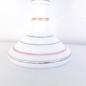 Vintage Milk Glass Cake Plate Stand: Floral Wedding Centerpiece image 10