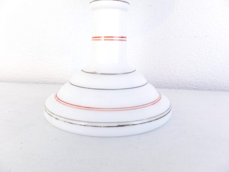 Vintage Milk Glass Cake Plate Stand: Floral Wedding Centerpiece image 10