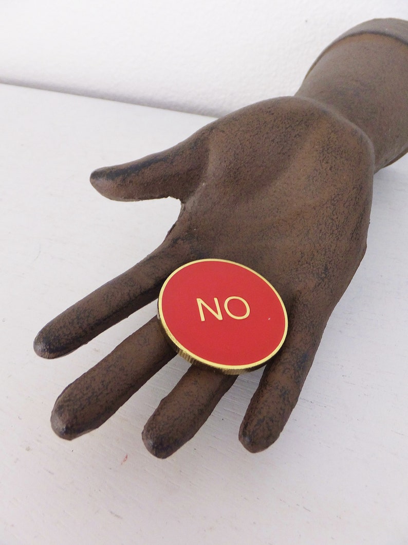 Decision Coin Yes or No Coin Choice Coin Brass Red Green Libra Gift Gambling Coin Fate Choice Flip Coin Enamel Brass Yes No Flip Fate Coin image 2