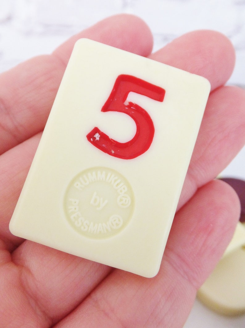 Vintage 1970's Plastic Rummikub Game Pieces Rummy Playing Etsy