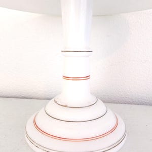 Vintage Milk Glass Cake Plate Stand: Floral Wedding Centerpiece image 8