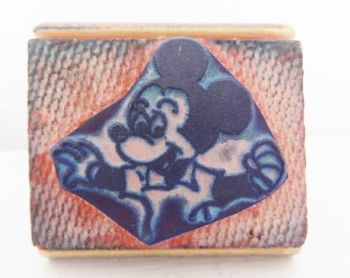 Kitsch Vintage Mickey Mouse Rubber Stamp Offbrand Disney Stamp Etsy