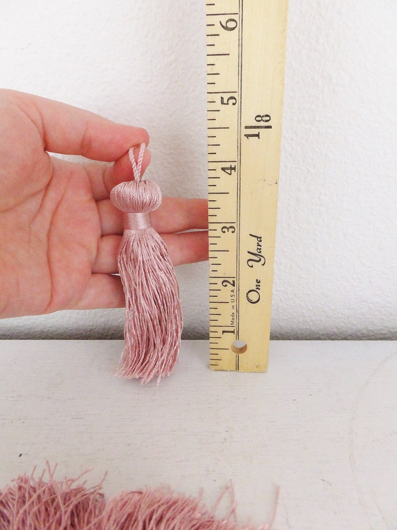 Vintage 1980/'s Pink Tassel Vintage Tassel Decorative Tassel Mauve Pink DIY Upholstery Tassel Jewelry Tassel Earring Tassels Tassle Crafts