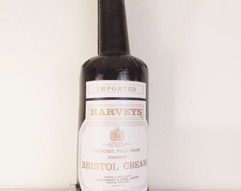 Vintage Inflatable Bottle of Harvey's Bristol Cream Sherry Choicest Full Pale Sherry Wine Bottle Promotional Advertisement Bar Decor Party