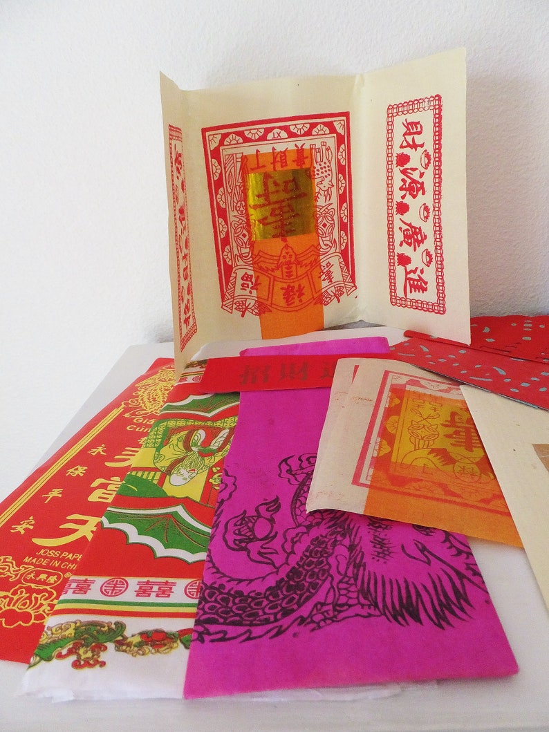 Joss Paper Assortment Pack Chinese Joss Ritual Paper Scrapbook Etsy UK