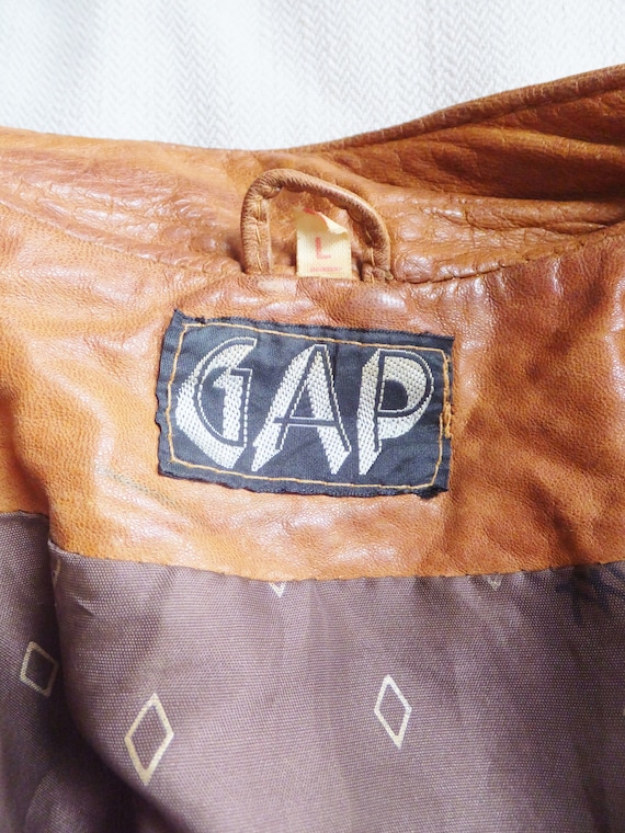 Vintage Gap Leather Jacket Vtg 1970's Womens Size Large Vintage Gap Leather Jacket Vtg 1970's Womens Size Large