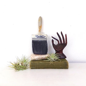 Antique Purdy Paint Brush: Mid-Century Industrial Decor, Artist Objet d&#39;Art