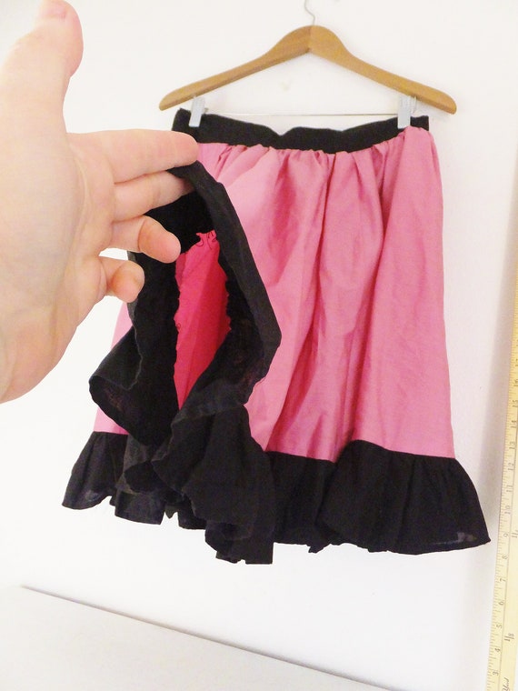 1950's Sock Hop Skirt Pink Polka Skirt Costume Sk… - image 2