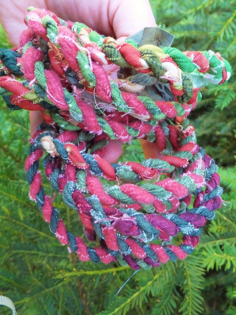 Red & Green Rope Garland Christmas Tree Decoration Garland 6 Etsy