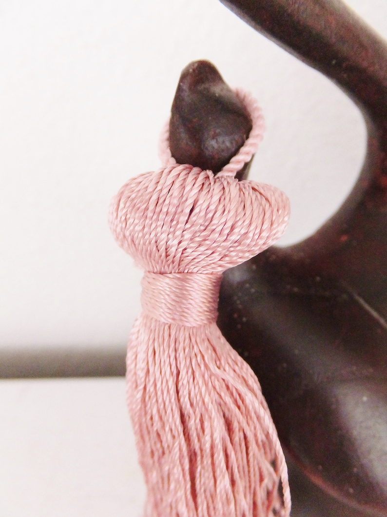 Vintage 1980/'s Pink Tassel Vintage Tassel Decorative Tassel Mauve Pink DIY Upholstery Tassel Jewelry Tassel Earring Tassels Tassle Crafts