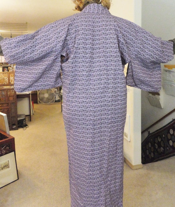 Vintage Purple Lace Filigree Kimono Long Kimono S… - image 6