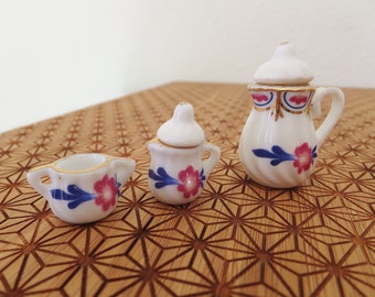 1/12 Set da tè per casa delle bambole Tazza da tè in miniatura Teiera