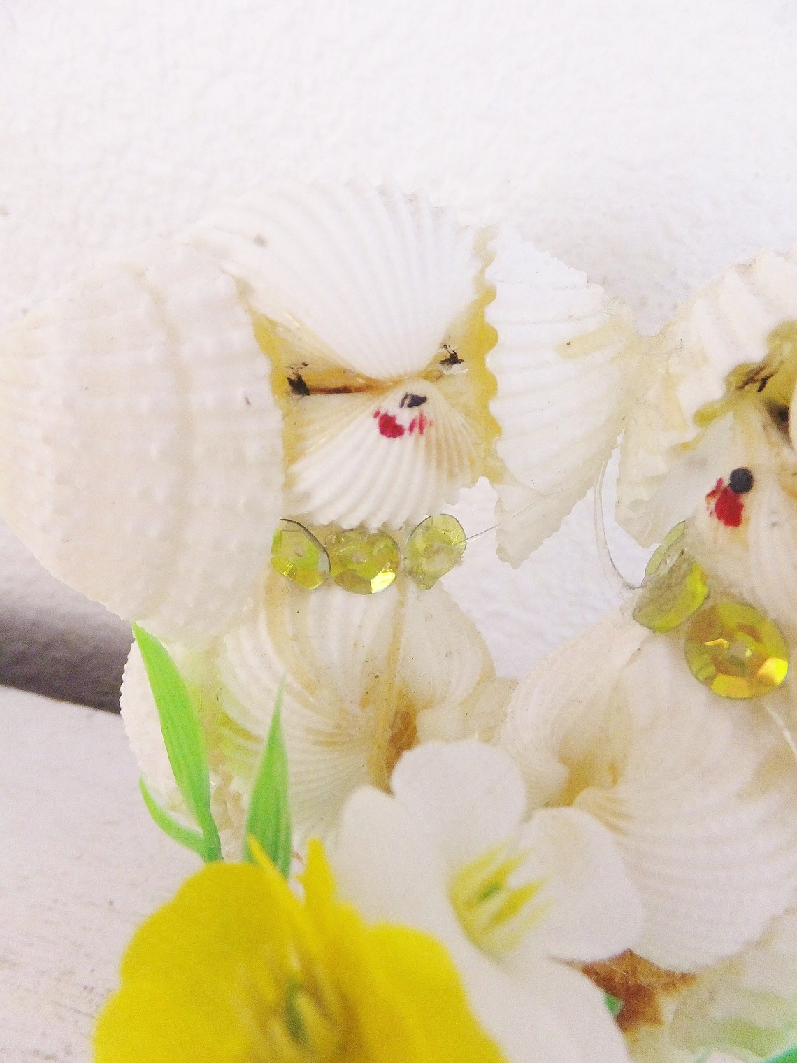 Vintage Muschel Muschel Hunde Muschel Skulptur Kitsch Hund Etsy