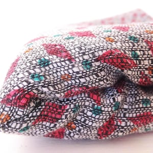 Vintage 1940s Madras Fabric: Pink Diamond Geometric Print, 1.89 Yards