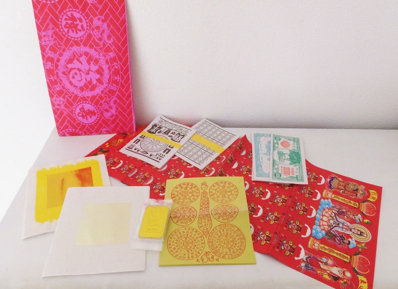 Joss Paper Assortment Pack Chinese Joss Ritual Paper Scrapbook Etsy