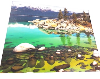 South Lake Tahoe Photograph: Sierra Nevada Mountain Print, Lake House Decor