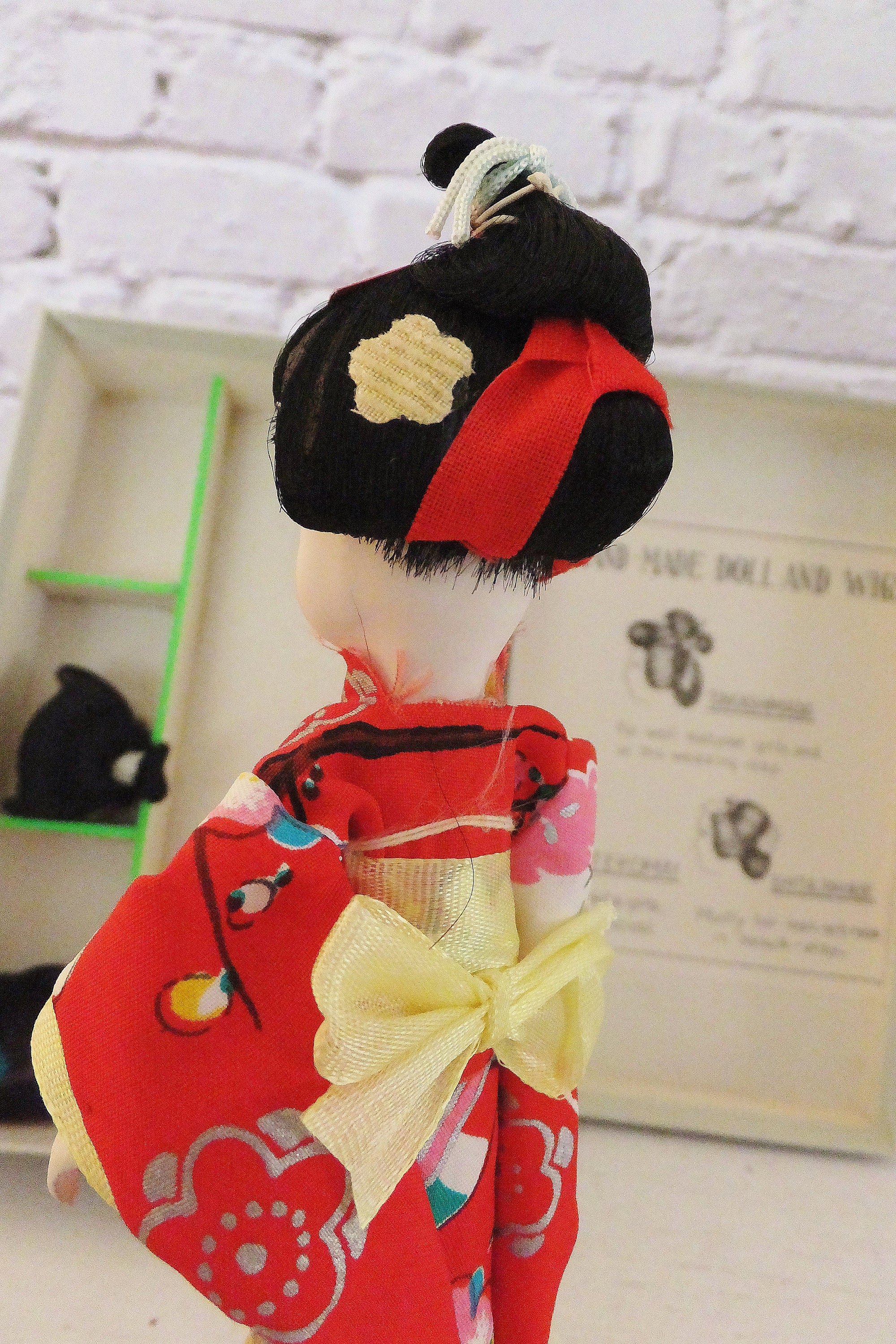 Vintage Japanese Doll W/ Wigs Geisha Doll Original Box