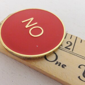 Decision Coin Yes or No Coin Choice Coin Brass Red Green Libra Gift Gambling Coin Fate Choice Flip Coin Enamel Brass Yes No Flip Fate Coin image 8