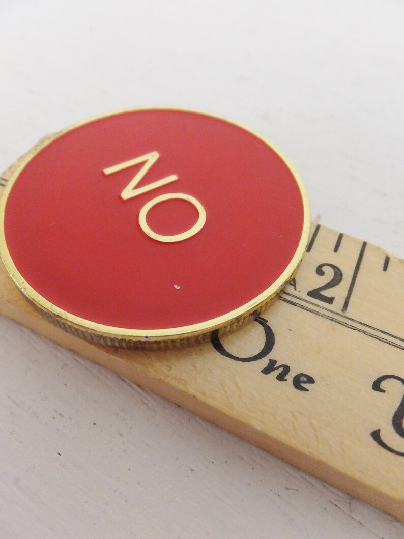 Decision Coin Yes or No Coin Choice Coin Brass Red Green Libra Gift Gambling Coin Fate Choice Flip Coin Enamel Brass Yes No Flip Fate Coin image 8