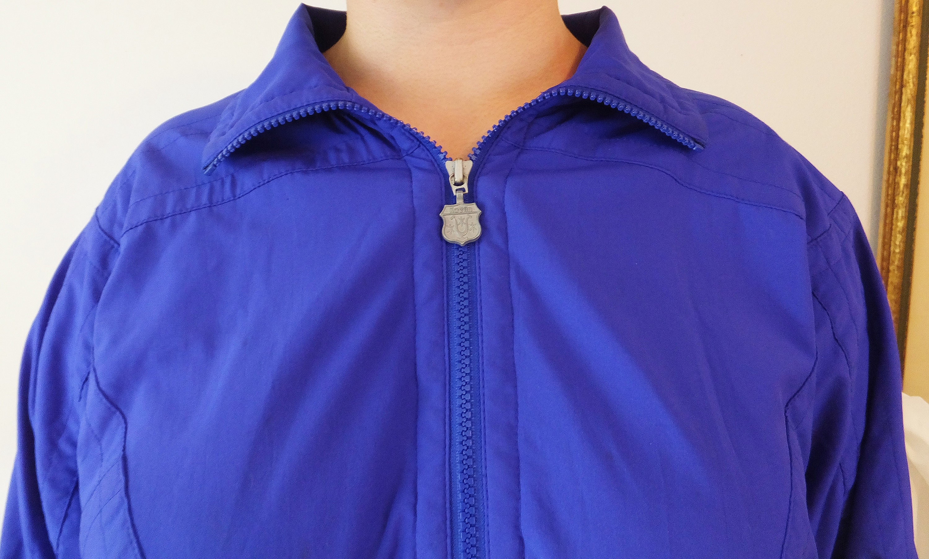Kaelin Space Windbreaker Jacket Vintage 1980s Blue Jacket