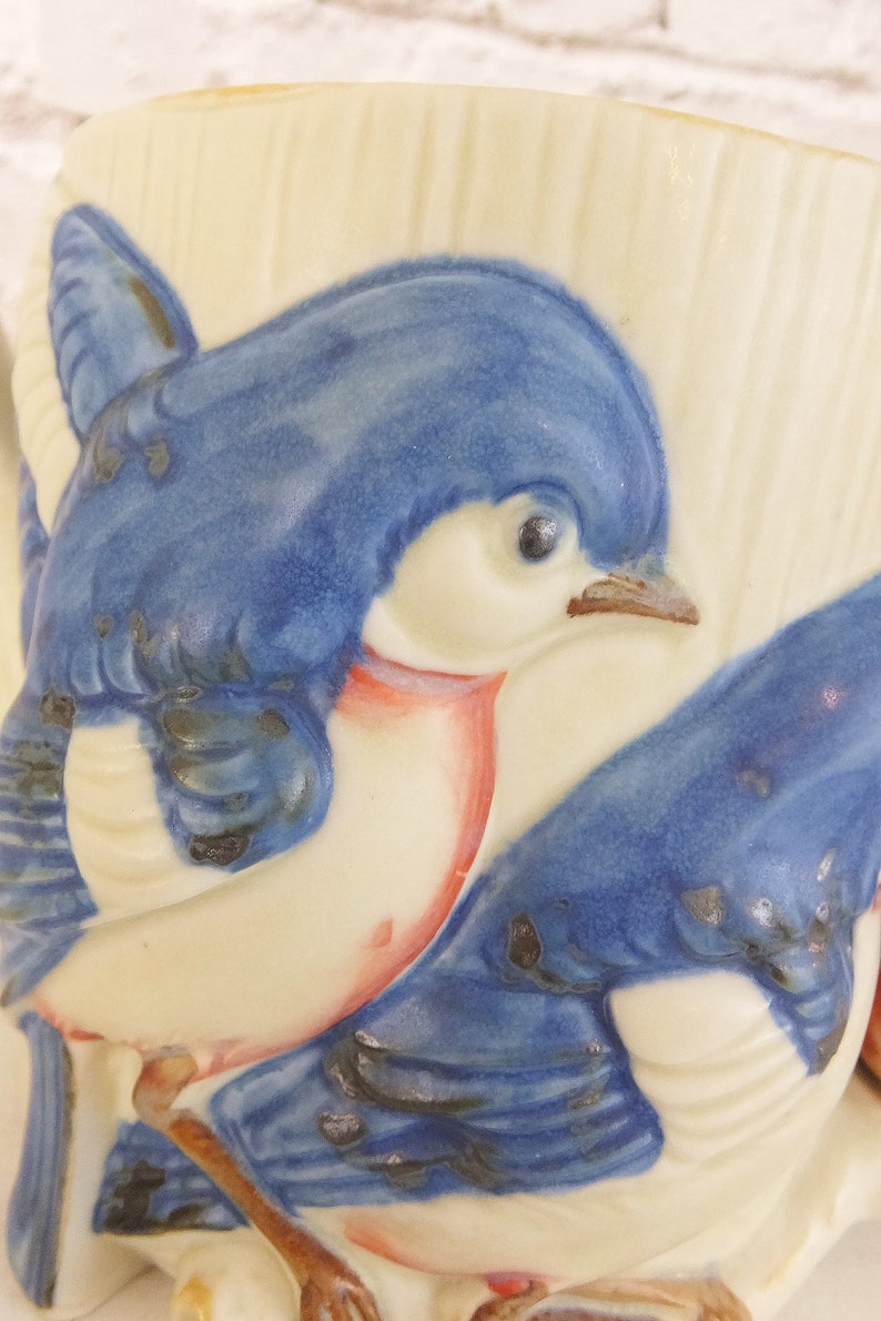 Takahashi Teapot With Blue Birds Hand Painted Porcelain Tea Etsy