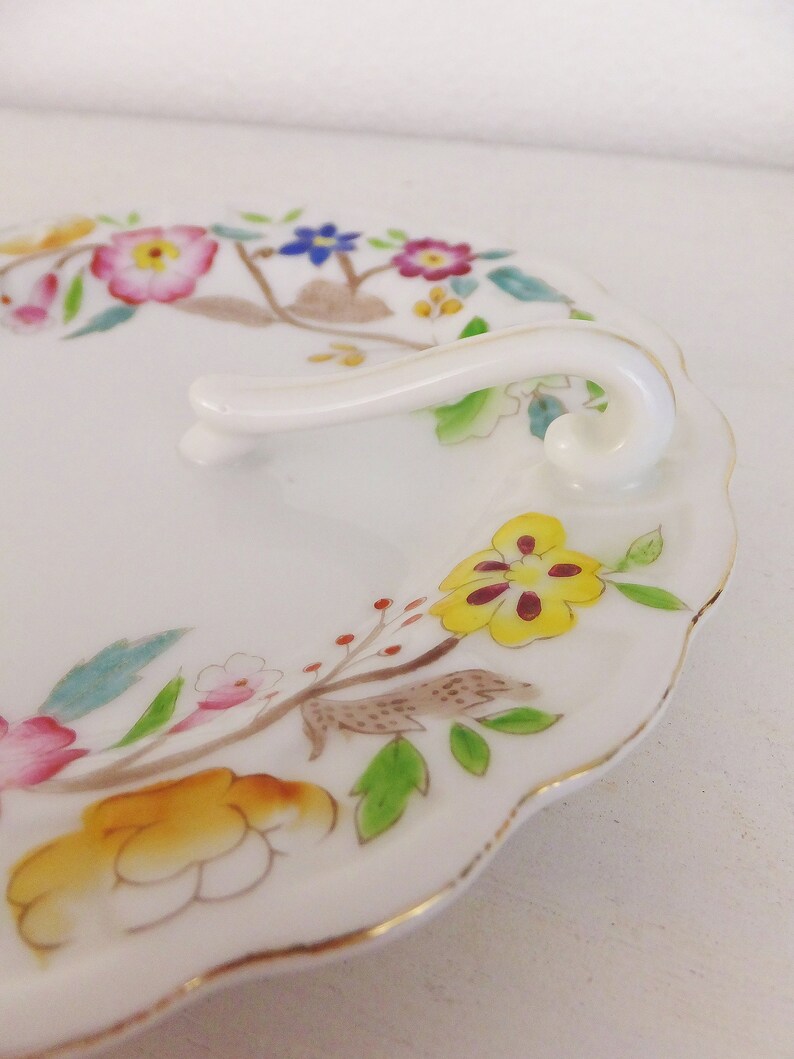 Hinode Small Serving Plate W/ Handle Petit Fours Plate Tea Etsy