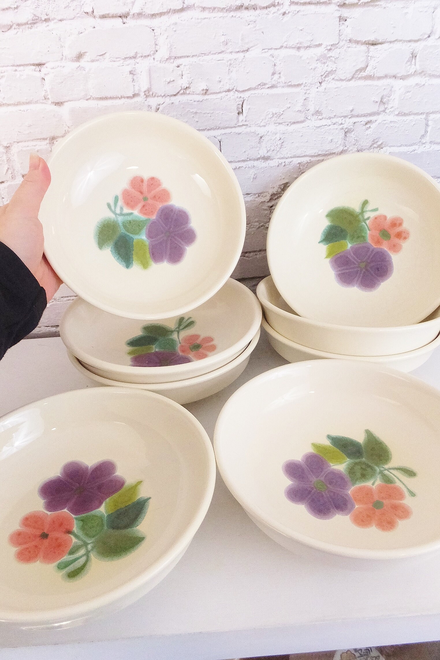 Franciscan Floral Bowls Earthenware Dinner Bowl Cereal Bowl Vintage 1960 s MCM Bowls 1970s Flower Power Retro Floral Kitchen 1970s Boho Bowl Etsy