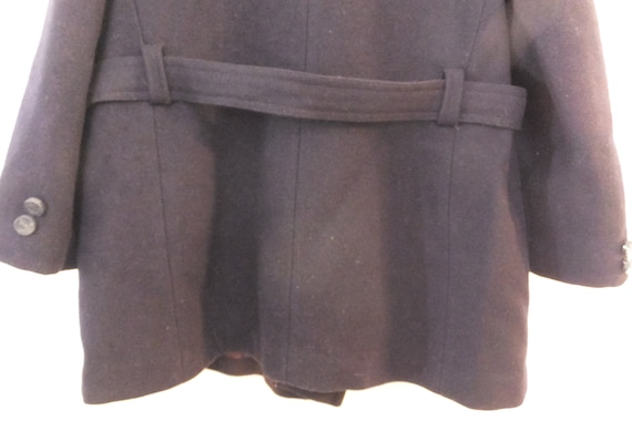 Navy Wool Pea Coat Womens Size Large Peacoat Vint… - image 9