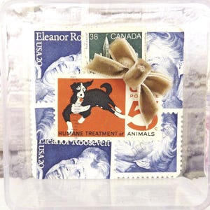 Piccole scatole di ombre artistiche, mini collage di assemblaggio, arte con francobolli, piccole scatole di ombre artistiche, collage di diorama, regalo per artisti, scrivania artistica, regalo per amici