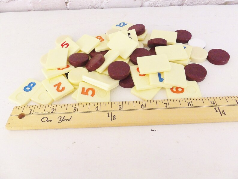 Vintage 1970's Plastic Rummikub Game Pieces Rummy Playing Etsy