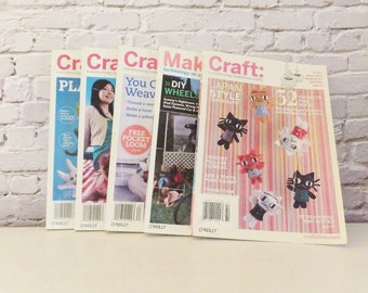 Craft: Magazine & Make Lot of Early 2000's How -To Magazines Modern Crafty Movement Craftzine Makezine O'Reilly Publishing Alternative Craft