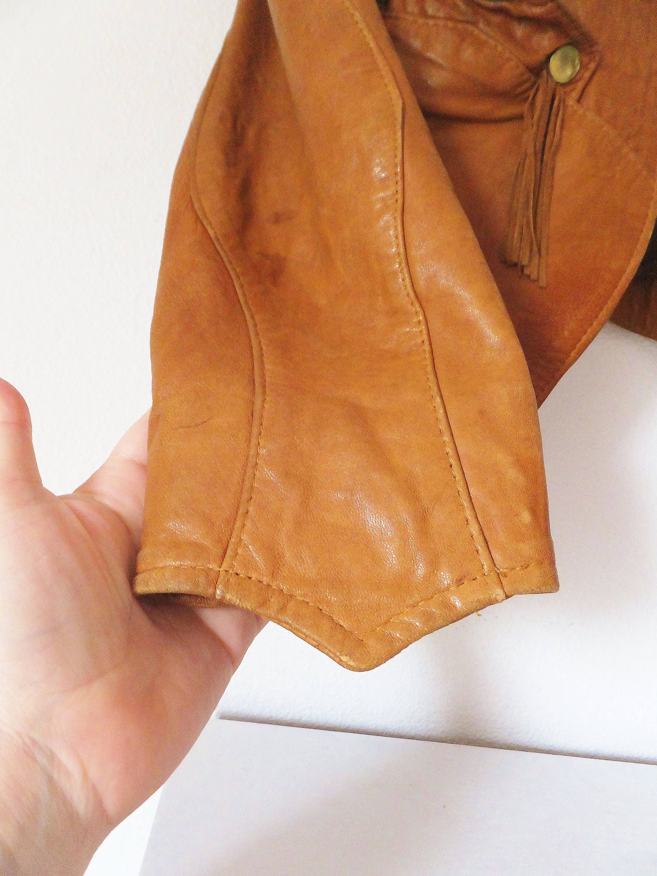 Vintage Gap Leather Jacket Vtg 1970's Womens Size Large Vintage Gap Leather Jacket Vtg 1970's Womens Size Large