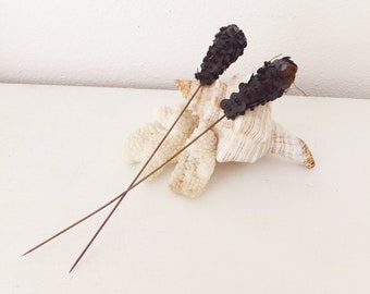 Victorian Hat Pins Black Beaded Sequined Hat Pins Long Hat Pin Victorian Hat Pins Large Hat Pins Edwardian Hat Pin Steampunk Witch Costume