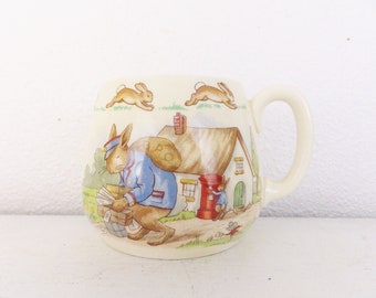 Vintage Royal Doulton Bunnykins Cup for Childrens Mug Cup with Handle Baby Shower Gift Nursery Gift Mug Bunny Mug Easter Gift Rabbit Decor