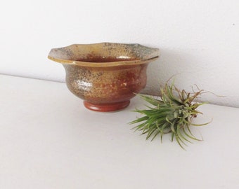 Glazed Handmade Ceramic Bowl Art Pottery Small Bowl Salsa Bowl Brown Bowl Gift for Cook Gift for Friend Natural Home Kitchen Decor Dip Bowl