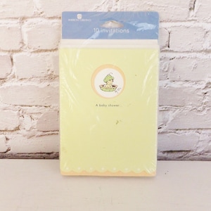 Convites para chá de bebê "Um chá de bebê para nossa torta fofa!" Conjunto vintage de 10 convites e envelopes Cartões fechados American Greetings