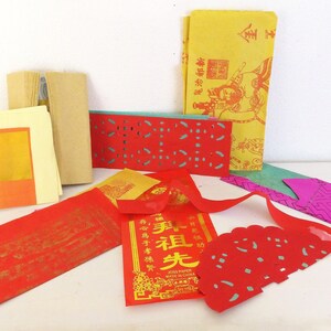Confezione di carta da regalo Joss, carta rituale Joss cinese, carta velina asiatica, carta colorata per l'aldilà, carta cinese