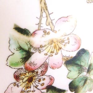 Vintage Milk Glass Cake Plate Stand: Floral Wedding Centerpiece image 5