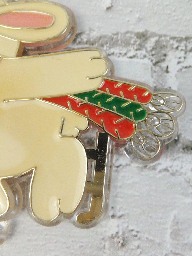 Vintage 1980's Christmas Ornament Ice Skating Bunny Etsy