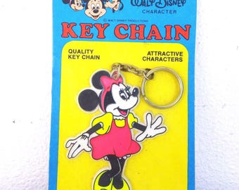 1980年代のヴィンテージミニーマウスキーチェーン、オリジナルパッケージ