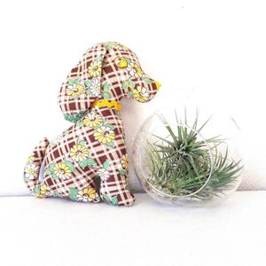Hund Plushie Cottage Chic Welpe Plüschhund Stofftier für Kinder Süßer Welpe Pupper Plüsch Doggo Plüsch Gelb Braun Grün Retro Stil