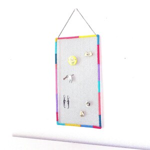 Colorful Mesh Earring & Pin Holder, Boho Jewelry Display