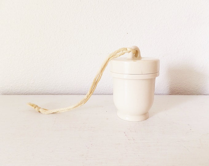 Egg Poacher Antique Pharmacist Bottle Vtg Apothecary Ceramic Etsy