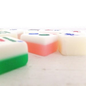 Vintage Mahjong Tiles: Acrylic Lucite Game Pieces, Jewelry Supply (12 Random Pieces) image 6