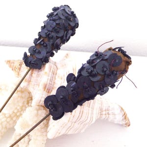 Antique Beaded & Sequined Hat Pins • Victorian Costume Props • Steampunk Accessories image 3