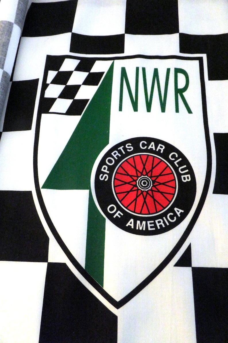 Vintage Checkered Racing Flag: Sports Car Club of America NWR - Etsy