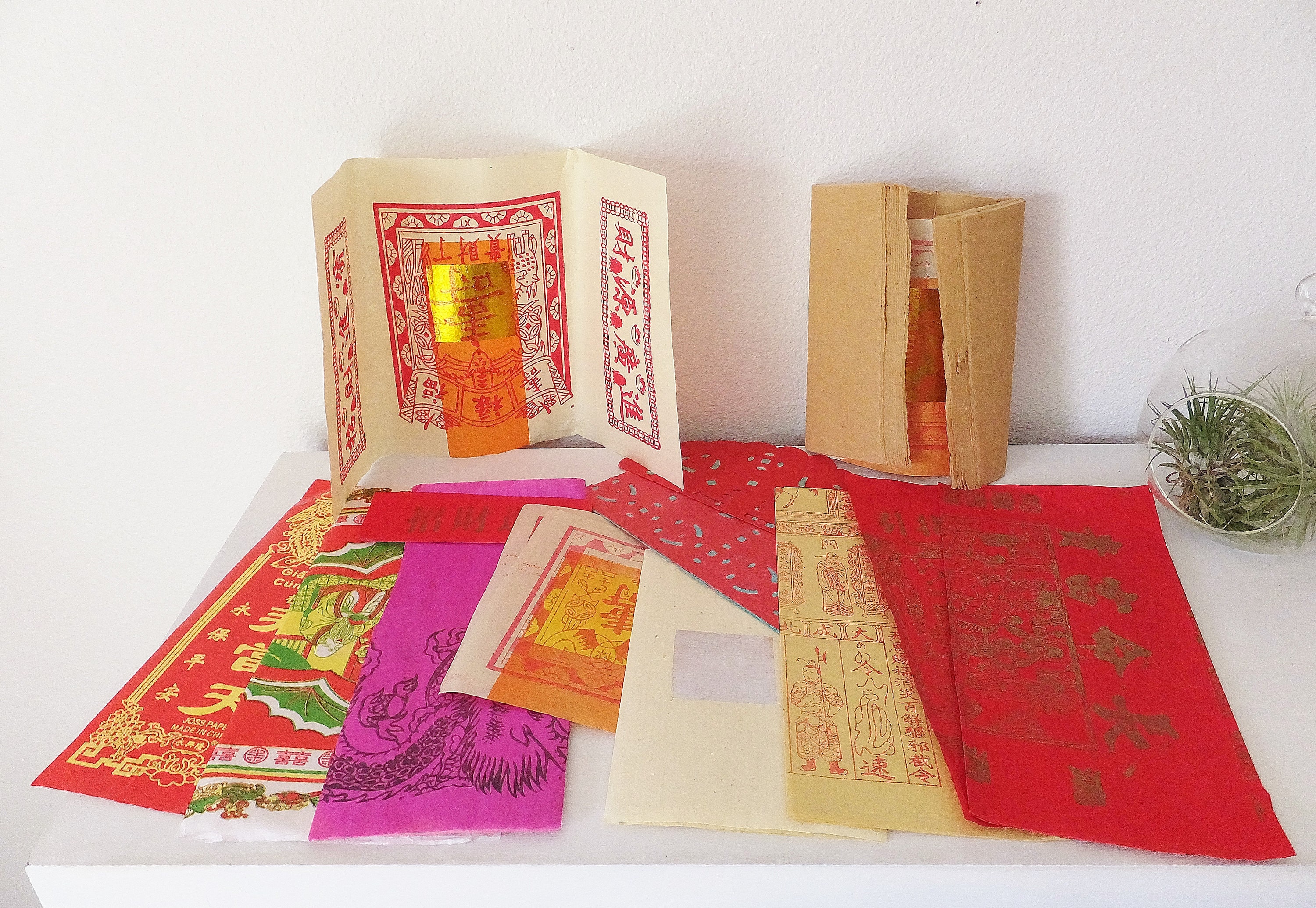 Joss Paper Assortment Pack Chinese Joss Ritual Paper Ephemera Paper Asian  Burning Paper Asian Tissue Paper Colorful Afterlife Paper 