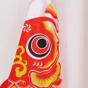 Red Koi Fish Windsock Flag: Japanese Carp Koinobori Decor